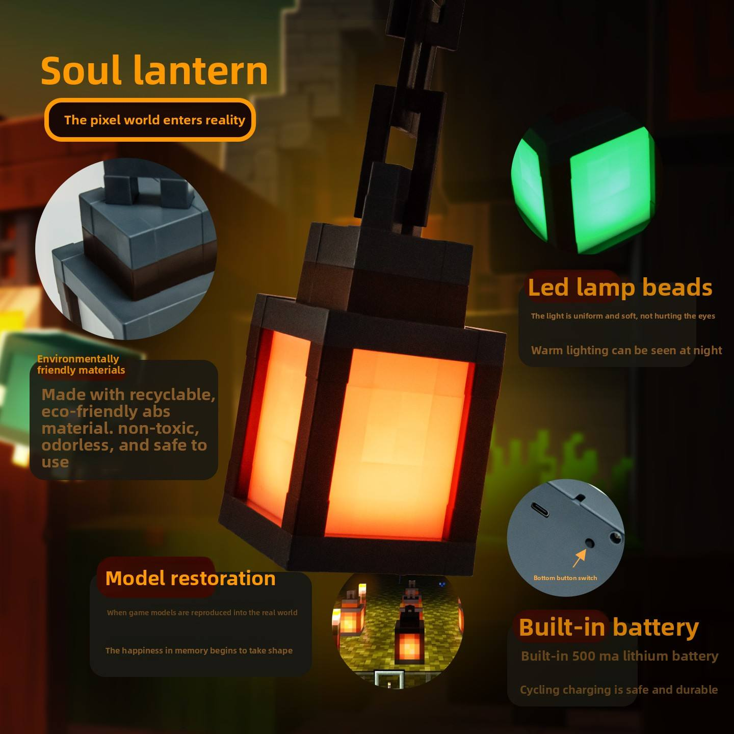 ImagineGifts™ Minecraft Lantern- Bring Minecraft To Your Room!