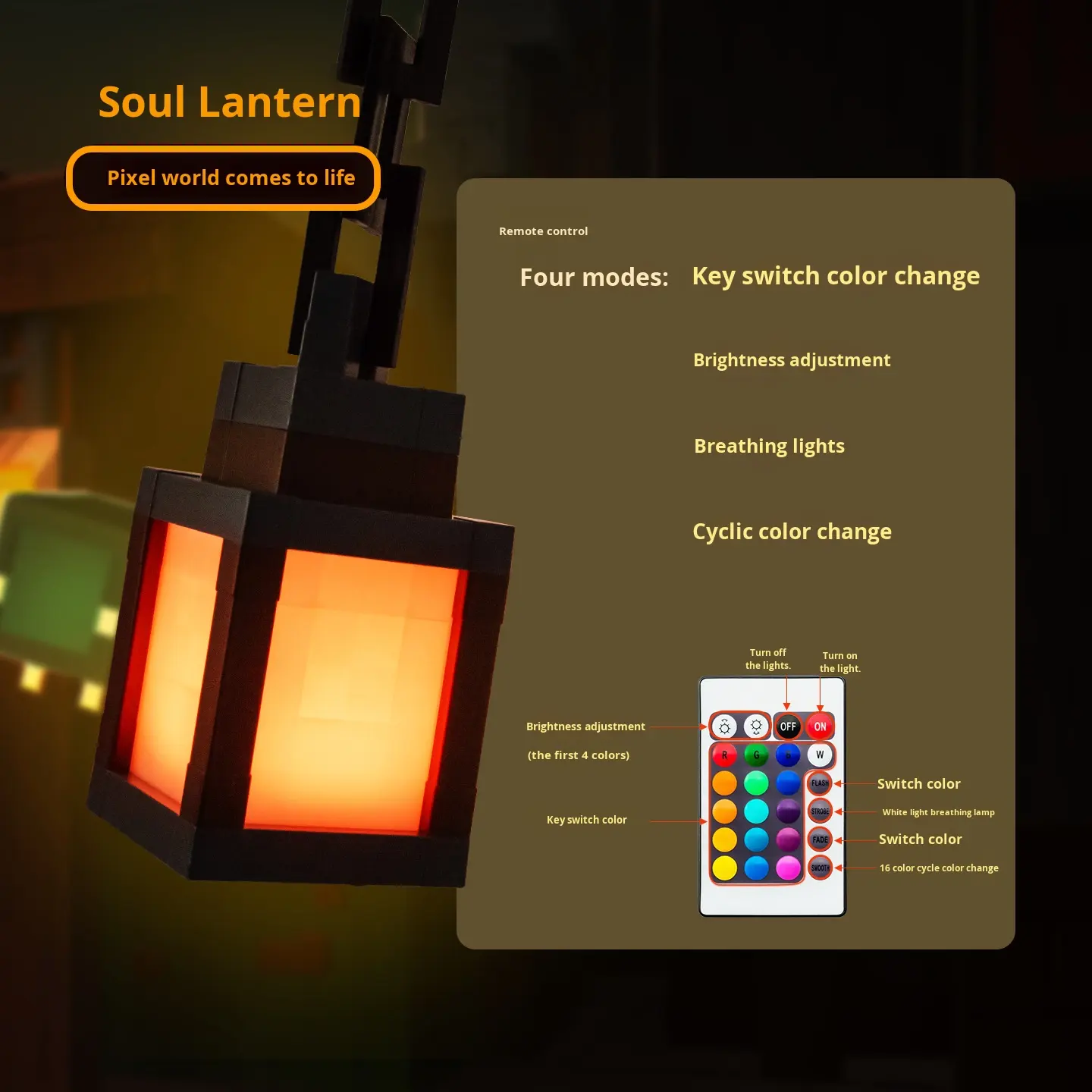 ImagineGifts™ Minecraft Lantern- Bring Minecraft To Your Room!